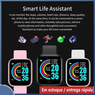 Entrega rápida Y68S Smart Watch Fitness Tracker presión arterial Smartwatches impermeable Monitor de frecuencia cardíaca Bluetooth Smart reloj de pulsera palpitación