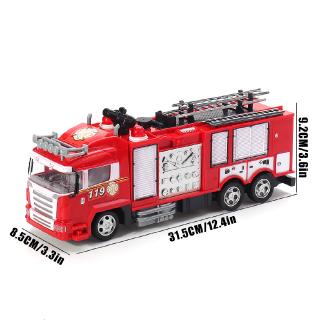 [Alta calidad] embudo de bomberos RC Control remoto escalera Manual motor de bomberos vehículos de juguete (5)