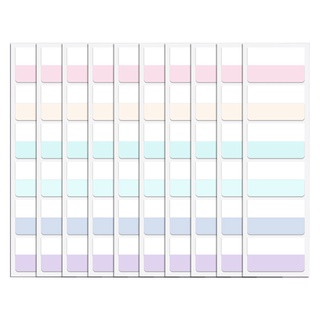 ALL Morandi Color Index Label Set Transparente Adhesivo Fácil Clasificación Marcadores Autoadhesivos Pequeños Medianos Grandes Etiquetas De Índice (8)