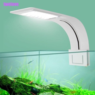 [twolove] Super Slim LED luz de acuario plantas acuáticas crecen luz impermeable Clip-on lámpara