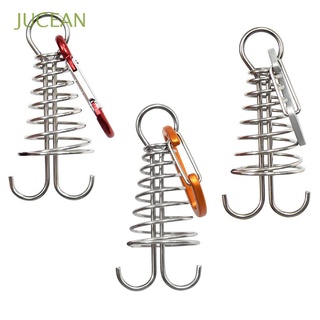 JUCEAN Multifunctional Tent Fixed Hook Outdoor Tent Accessories Spring Nails Portable Camping Accessories Buckle Plank Floor Fixed Hook 10 Pcs Tent Hook/Multicolor