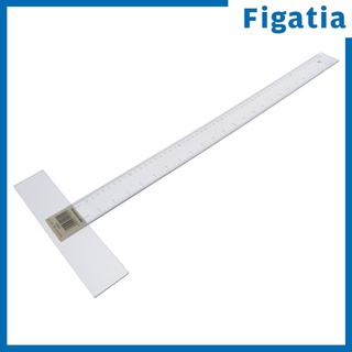 [Figatia] T-cuadrado de plástico transparente T-Ruler para la redacción de la disposición General herramienta de trabajo 45 cm