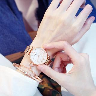 Ifyou lujo Casual Metal cuadrícula imán colorido relojes mujeres impermeable analógico relojes accesorios no incluidos pulsera y caja) (8)