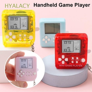 hyalacy - reproductor de juegos de plástico con llavero educativo, consola de juegos, accesorios, mini 26 juegos, regalo para niños, juguete retro