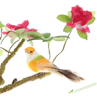 （Formyhome) 12pcs/Set Colorful Mini Simulation Fake Foam Birds Model Garden Miniature