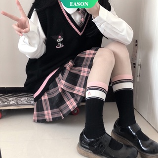 2022 Kawaii Sanrio Estudiante Suéter De Punto Kuromi Cinnamoroll My Melody Chaleco Camisa Dulce Estilo Universitario M-L Niñas (6)