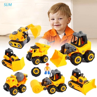 sum excavadora volcado camión de juguete para niños mini inercial construcción vehículo móvil articulaciones bulldozer modelo de excavadora niños regalo
