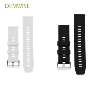 DEMWISE New Silicone Watch Band Sports Classic 22mm Strap Wristbands Replacement Buckle Soft Bracelet