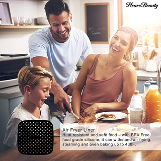 Fryer Lining Square Non-slip Silicone Household Steamer Liners for Kitchen【hearsbeauty】