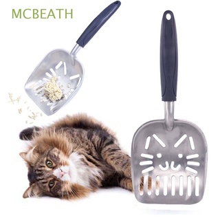 mcbeath - cuchara de arena de metal para gatos, aleación de aluminio, limpiador de popós, pala de arena para gatos con mango largo flexible, suministros duraderos para mascotas, cachorro, gatito, herramienta de limpieza, multicolor