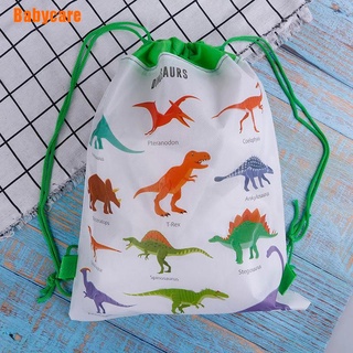 [babycare]] Bolsa de dinosaurio no tejida bolsa mochila niños viaje escuela bolsas con cordón