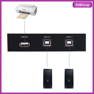 USB 2.0 Sharing Switch 2 Port HUB Selector For PC to Scanner Printer