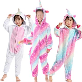niños unicornio kigurumi pijamas para niña año nuevo invierno suave mono suelto liebre disfraz lindo animal pijamas