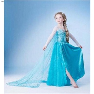 Precio Barato Vestido De tul Elsa Frozen Para niños Vestido largo Vestido De niña Vestido De fiesta Para niña/Vestido Para niñas/niña/disfraces De Princesa Para 3+12 años (solo Vestido)