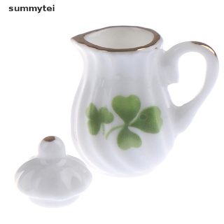 Summytei 15Pcs 1:12 Dollhouse Miniature Tableware Porcelain Ceramic Tea Cups Set Toys CO (9)