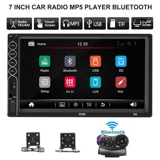 RI + N6 7 Pulgadas Pantalla Táctil 2 Din Radio Coche Bluetooth Video MP5 Reproductor Con Cámara