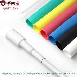 Myron 5pack (12 unids/packet) Protector de tubo termorretráctil herramientas de reparación organizador de alambre USB Protector de Cable Universal enrollador colorido cordón funda ahorro