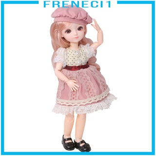 [freneci1] 1/6 23 Bola suave articulaciones Bjd muñeca de niña ropa delgada W/ropa zapatos lindo vestido para niños niña juguete de juguete