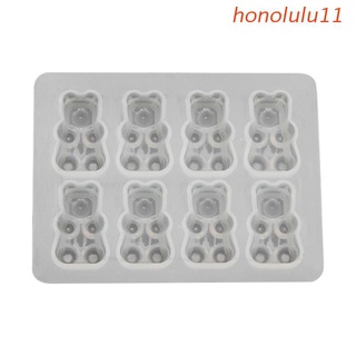 honolulu11 lindo oso azúcar molde de silicona cristal resina epoxi molde joyería colgante manualidades