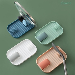 Ellsworth - cuchara de cocina para reposar, plegable, organizador de almacenamiento de plástico, organizador de almacenamiento de plástico, soporte de tabla de cortar, Multicolor