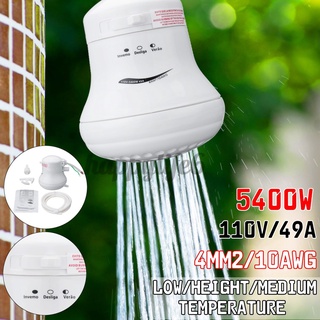 en venta caliente 110v/220-240v 0.8" cabezal de ducha eléctrico calentador de agua instantáneo 5.7ft manguera soporte happylife6 (4)