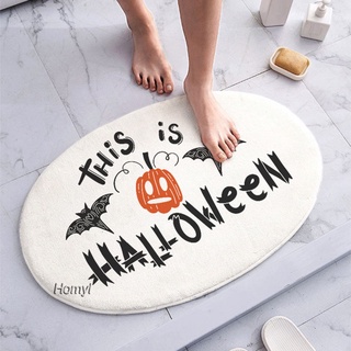 [HOMYL] Alfombra decorativa de Halloween de poliéster para puerta delantera, suave, antideslizante