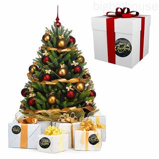 500 unids/rollo pegatinas de feliz navidad decorativas regalos caja etiquetas extraíbles papel de navidad [BH]