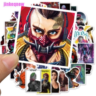 JIN 50Pcs juego caliente para Cyberpunks equipaje portátil Cyberpunks pegatinas para regalos de coche JIN