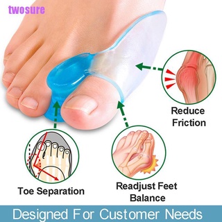 [twosure] 1 par Corrector de dedo del dedo del pie de unión de Gel de silicona/alisador ortopédico/separador de dolor