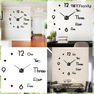 reloj de pared 3d sin marco acrílico relojes pegatinas simple reloj decoración del hogar