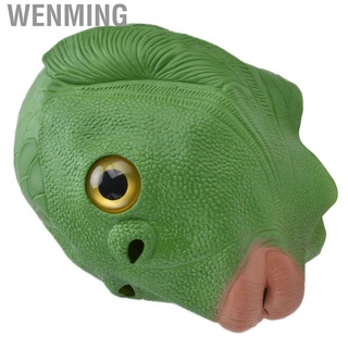 wenming lindo pez cabeza máscara fnnuy animal cosplay prop látex disfraz de halloween accesorios para adultos