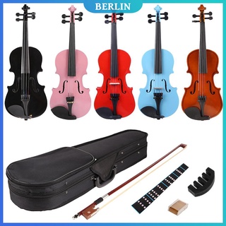 (berlin1) 1/8 férula brillante acústica violín violín con estuche de colofonia arco silenciador kits (1)