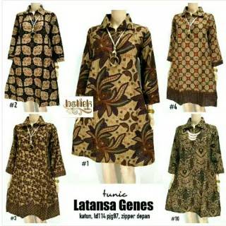Latansa Genes Jumbo Batik vestido para las mujeres Casual Formal vestido oficina fino algodón Color motivo