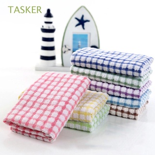 TASKER Thickened Dish Towel Cotton Wipe Rag Cleaning Cloth Tableware Kitchen Tool Microfiber Super Absorbent Household Tea Towels Wash Cloth/Multicolor