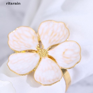 Ritsrain 6pc Wedding simple plum napkin napkin 5 petals lucky flower napkin ring napkin CO (1)