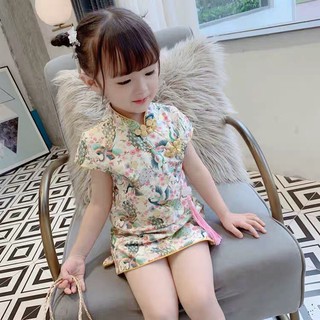 2020 nuevos niños Cheongsam vestido princesa falda