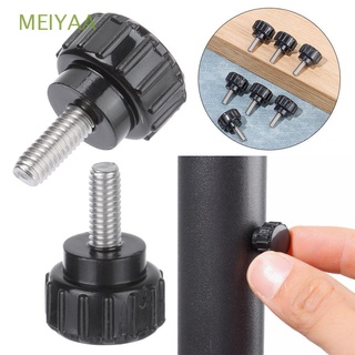 MEIYAA M4 x 10 mm Practical Thumb Screw Round Clamping Threaded Thumbscrew Screw Knurled|Latche Black Knobs Grips Carbon Steel
