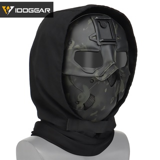 IDOGEAR Táctica Completa Máscara Protectora Capucha Casco Transpirable 6609 Táctico Camuflaje Engranajes (1)