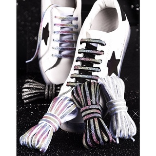 al nuevos cordones reflectantes láser lentejuelas cordones tejido trenzado pulsera zapatillas de deporte zapatos para correr encaje adulto niños zapatos cuerdas (7)