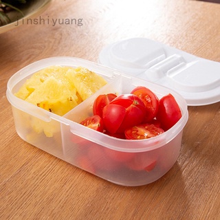 Jinshiyuang - hebilla de doble compartimento sellado para tanque de almacenamiento de cocina, nevera, caja de almacenamiento de alimentos