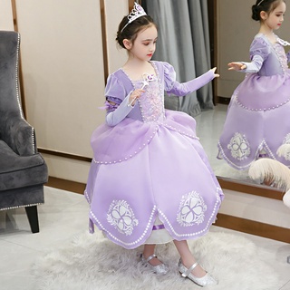 Listo Stock _ Asiático Princesa Vestido 2021 Nuevo Estilo Primavera Otoño Ropa Navidad Sophia Niños Pequeño P