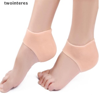 [twointeres] 2 PCS Silicone Moisturizing Gel Heel Sock Cracked Foot Skin Care Protector Hot [twointeres]