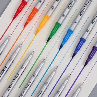 tar1 12/18/24/36pcs doble punta flexible pincel de color fino puntas acuarela pluma para dibujar pintura colorear arte marcadores escuela papelería suministros (6)