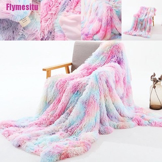 [Flymesitu] Super suave de piel sintética de Coral manta de lana elegante esponjosa manta de sofá mantas