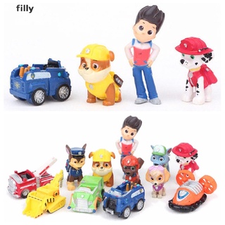 [FILLY] 12 piezas de moda Nickelodeon Paw Patrol Mini figuras de juguete Playset Cake Toppers DFS