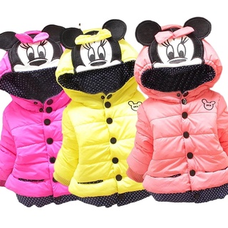 2021 chaquetas De otoño Para niñas abrigos De Moda Minnie Mickey niños De dibujos Animados abrigo De ropa Para bebé niña invierno cálido con capucha Outerwear Para 1 @ 4 años chaquetas Para niñas abrigos (1)