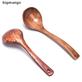 [bigmango] Cuchara de madera Natural de mango largo, utensilios de cocina, utensilios de cocina (3)