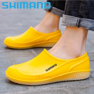 Shimano Pesca Vadeando Zapatos Impermeables De Agua De Los Hombres Resistente Al Desgaste Antideslizante Botas De Lluvia Luminosos (4)