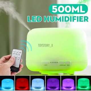500ml 7 LED Purificador De Aire Humidificador Hogar Aroma Aromaterapia Difusor Remoto