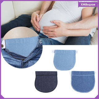3x maternidad embarazo cintura cinturón ajustable denim cintura extensor pantalones